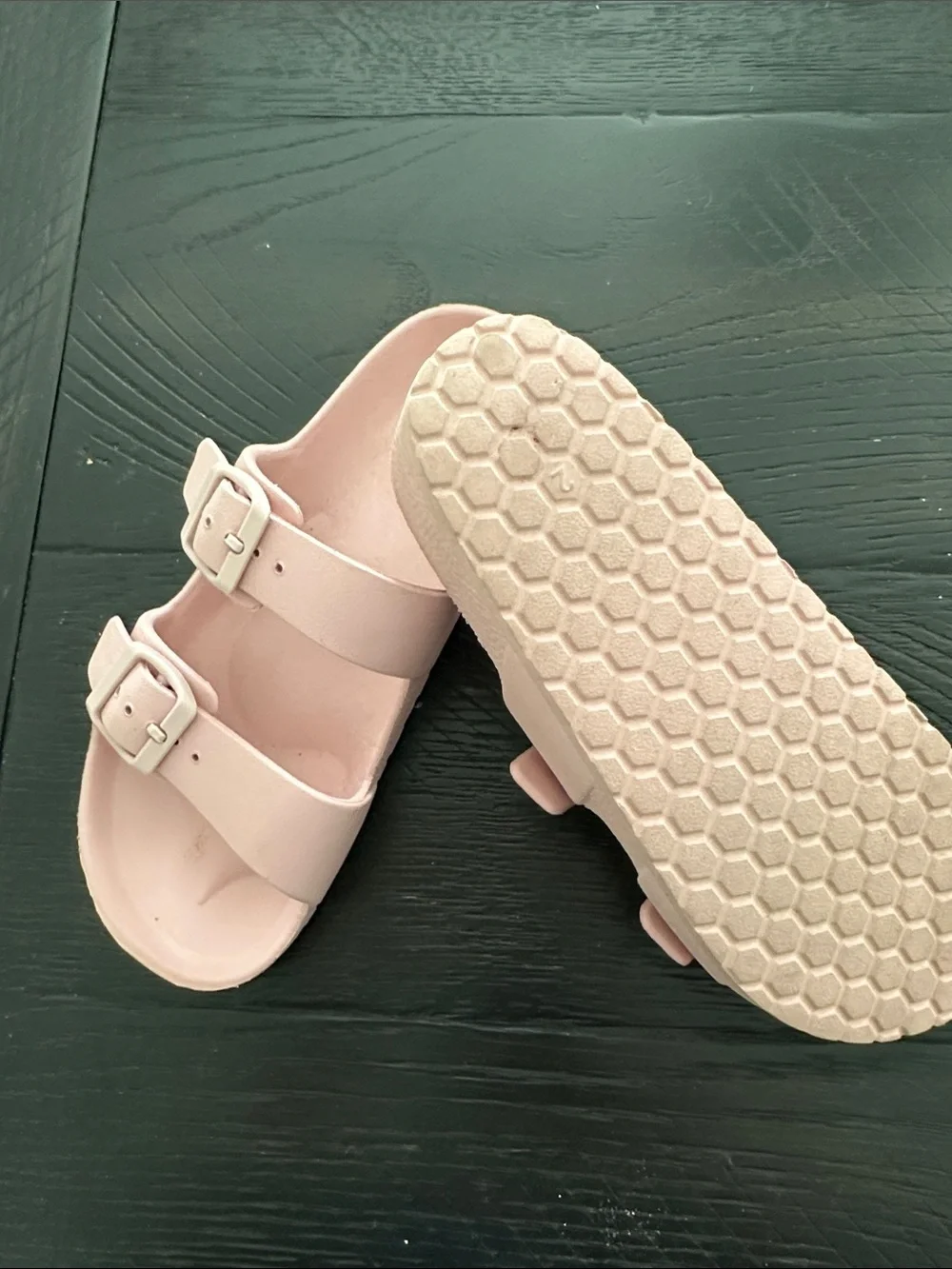 Cat & Jack Light Pink Double-Buckle Slide Sandals